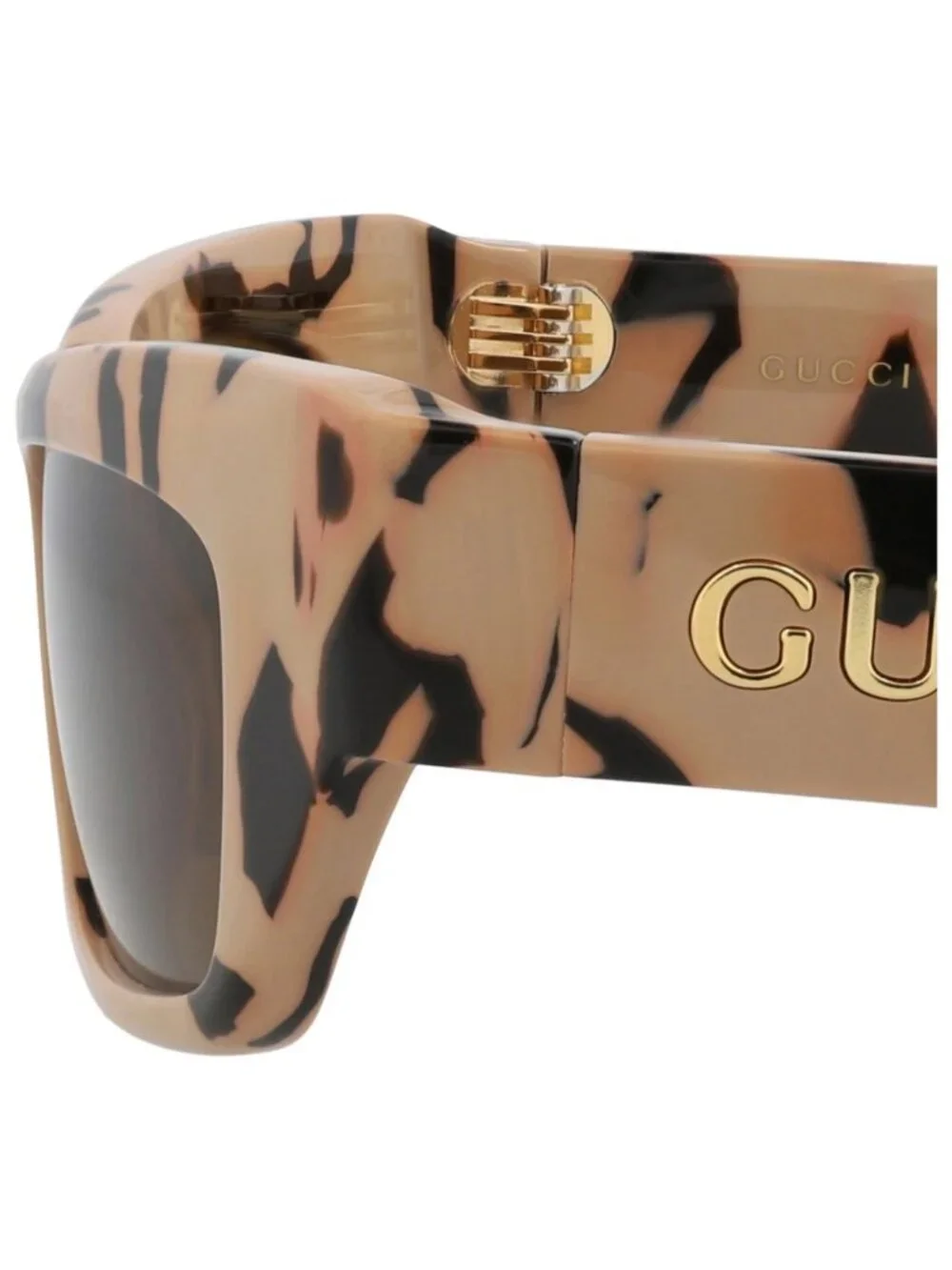 New Gucci Women's Sunglasses Cat Eye Recycled Acetate Frame Mens Havana Havana
